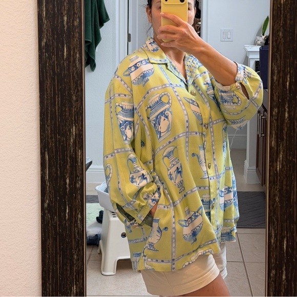 Anpō Blue and Green Patterned women’s Jacket - Picture 8 of 8